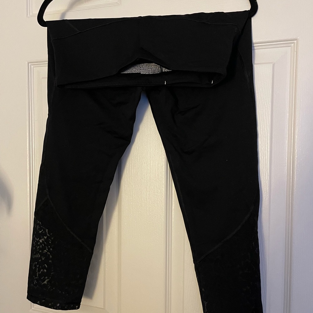 Brand new VS active leggings with cheetah lace accent